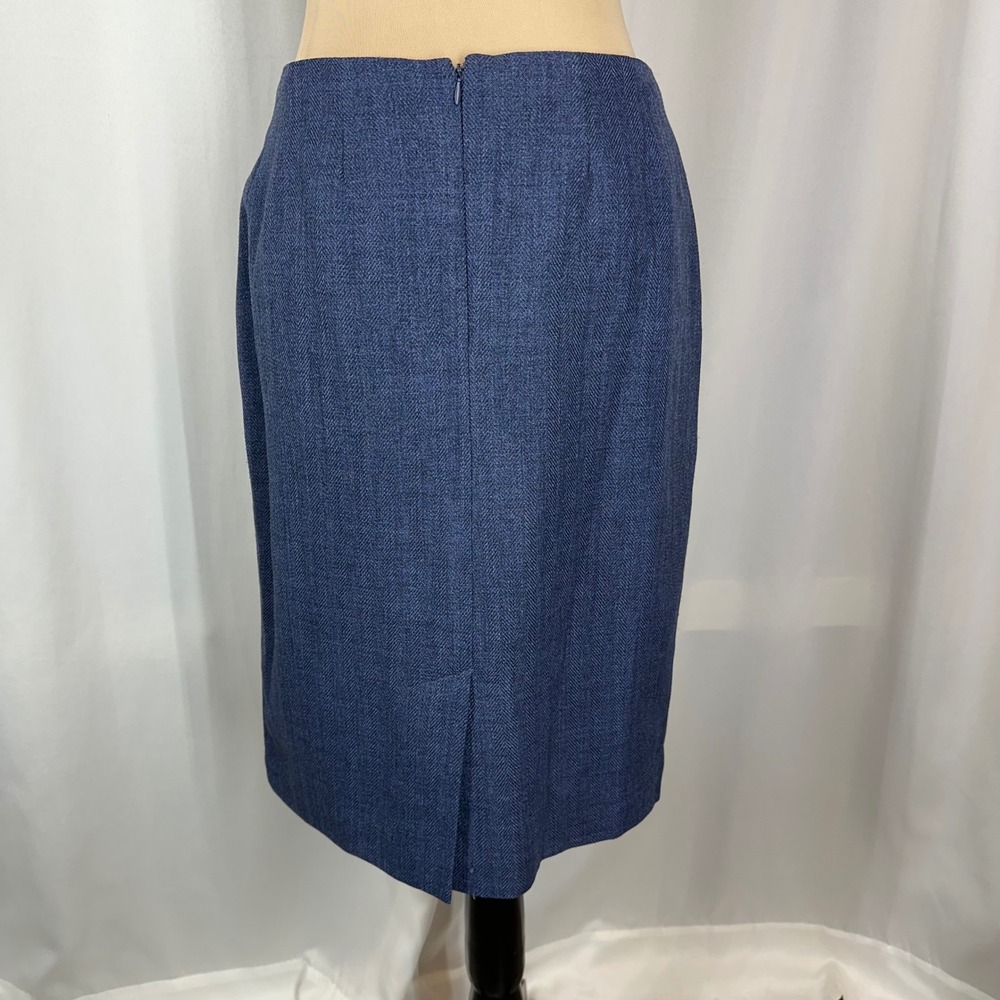 Signature by Larry Levine Navy Textured Two-Piece Skirt Set - Picture 10 of 14